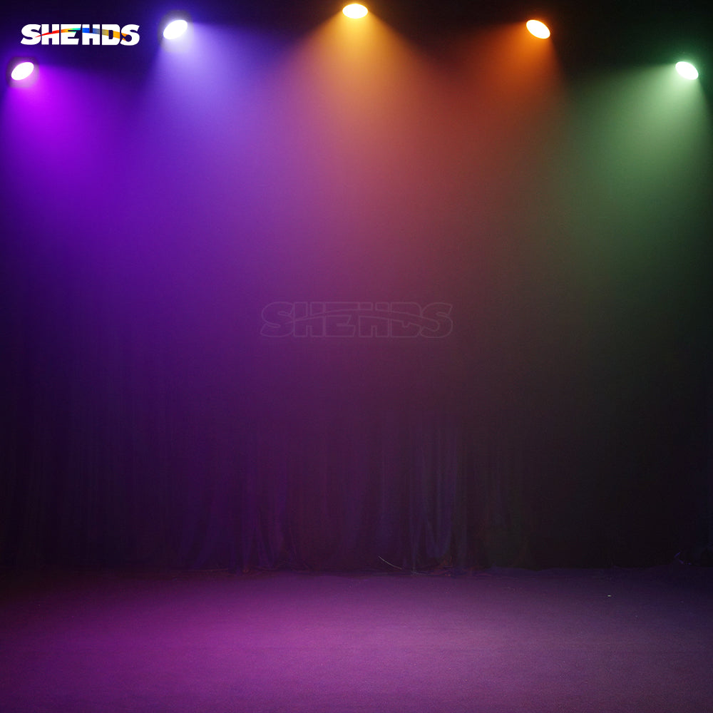 SHEHDS New Version Aluminum Alloy LED 200W RGBACL 6in1 COB Light 2 Years Warranty AdjustableVoice Control Sensitivity For Performance Stage
