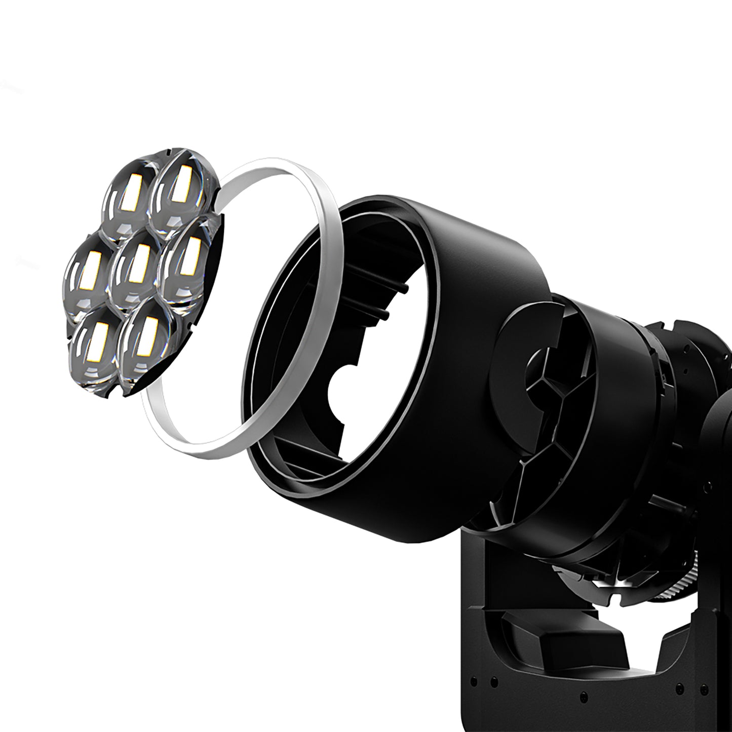 SHEHDS 7x40W Bee Eye Moving Head Light with Zoom & Wash RGBW/RGBL/RGBLAC Stage Lighting