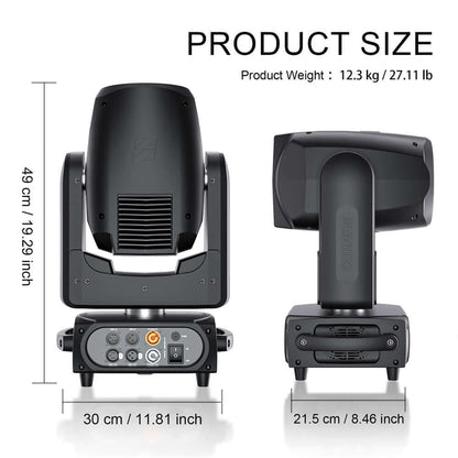 SHEHDS APP Control 230W 7R Beam & Spot Moving Head Light with Dual Prism