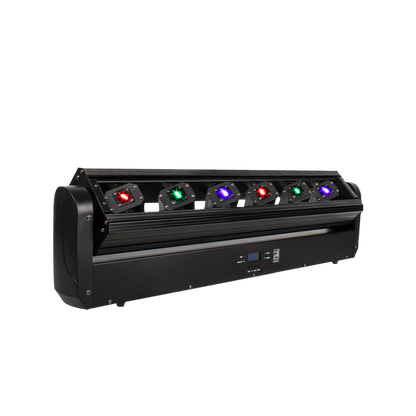 Barre mobile Laser 6x500mw, 6 yeux RGB, faisceau d'effet de scène, éclairage à tête mobile DJ fête Disco scène de mariage