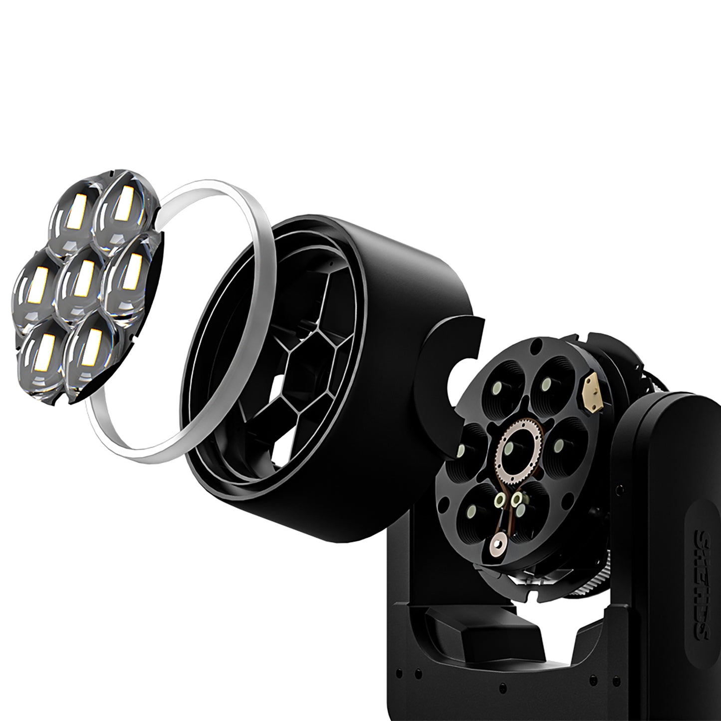 SHEHDS 7x40W Bee Eye Moving Head Light with Zoom & Wash RGBW/RGBL/RGBLAC Stage Lighting