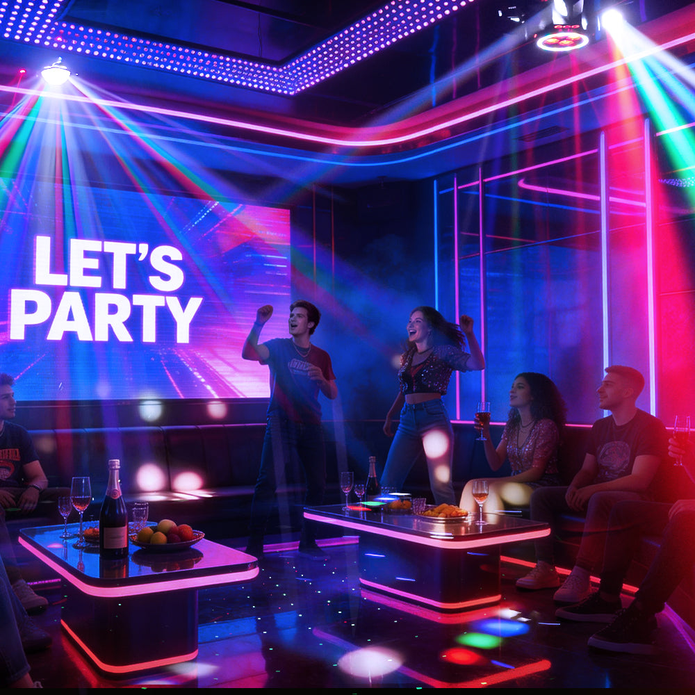 SHEHDS 2/3/4/6 Arms LED Beam Moving Head Lights 50W/80W/100W/120W RGBW Stage Lighting with Wireless Remote Control for Party Bar DJs