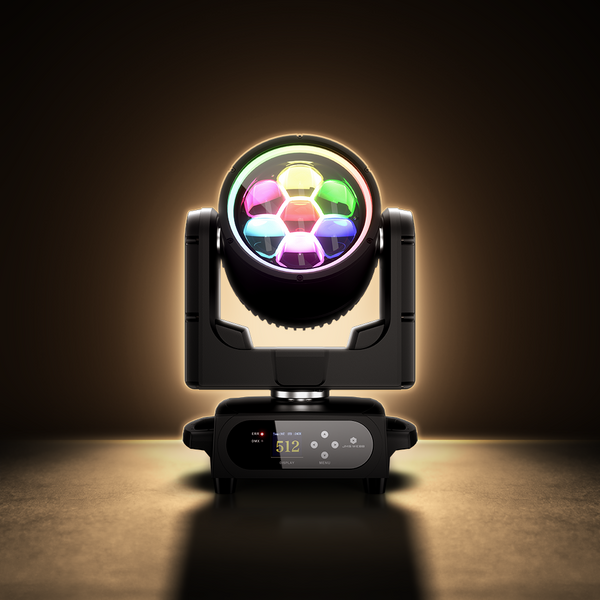 JMS WEBB Waterproof 7x40W LED Moving Head Light Beam Wash Zoom Stage Lighting