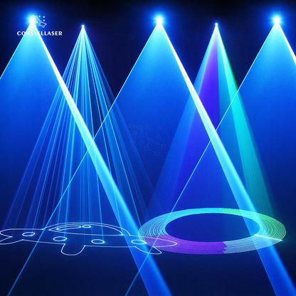 Лазерный свет с подвижной головкой Constellaser 6 Вт для свадебного DJ-клуба, театральной сцены
