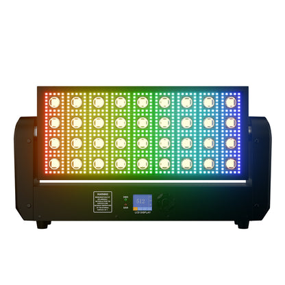 SHEHDS 200W 36 LED Strobe Beam Light 5050RGB 0.3W Wash Moving Head Stage Lighting For DJs