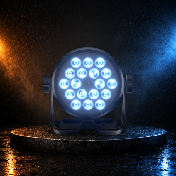 CORALPAR Wasserdichter 18×12 W LED Flat Par Scheinwerfer RGBWA+UV Aluminiumlegierung