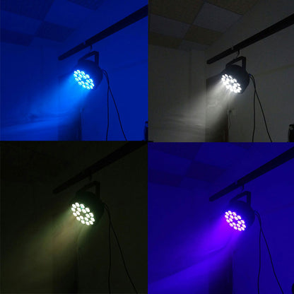 Светодиодный светильник из алюминиевого сплава с плоским номиналом 18x12 Вт RGBW 4в1 DMX512 для дискотек, вечеринок, сцен, свадебных концертов, театрального освещения