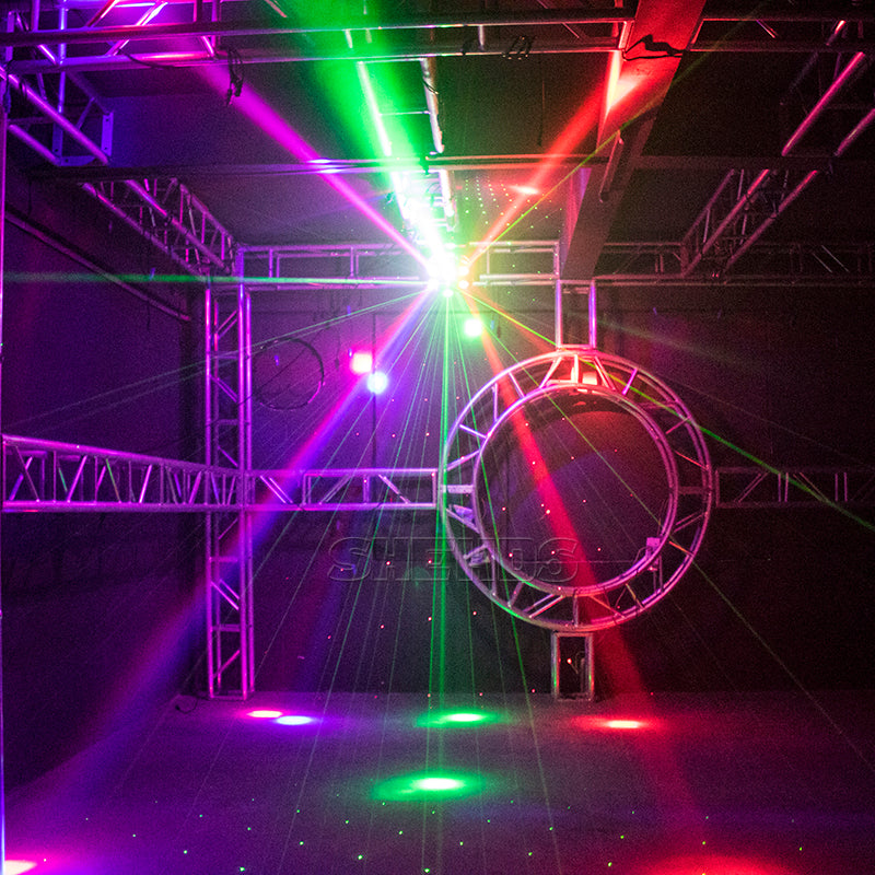 Alta qualidade led movendo a cabeça laser 18x12w rotação futebol rolo feixe discoteca dj festa flash luz