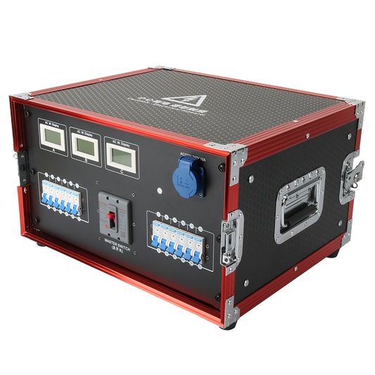 7U Flight Case Power Supply Distribution Box 16A Waterproof Plug 12Channel