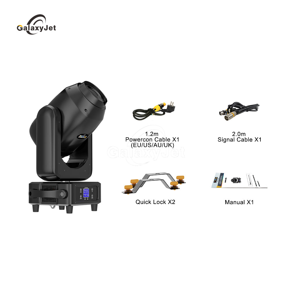 GalaxyJet LED Beam 300W Beam&Spot&Wash 3in1 Moving Head Lights For Stage Performance Concert