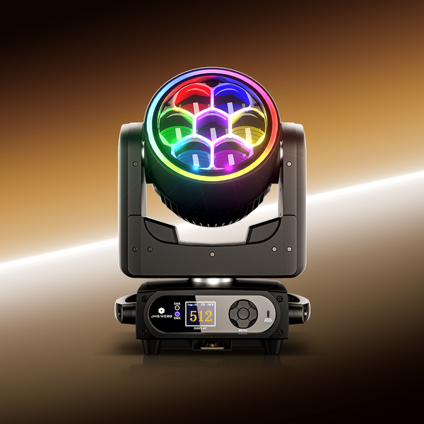 SHEHDS 7x40W Bee Eye Moving Head Light with Zoom & Wash RGBW/RGBL/RGBLAC Stage Lighting