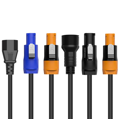Power Con Plug Cables Waterproof / Standard Connector for Stage Lighting
