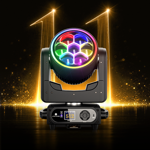 SHEHDS 7x40W Bee Eye Moving Head Light with Zoom & Wash RGBW/RGBL/RGBLAC Stage Lighting