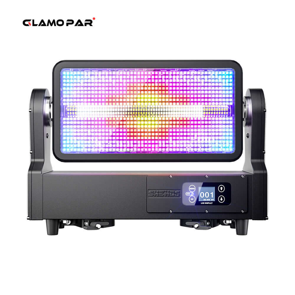 GLAMOPAR Waterproof LED 1000W RGB Strobe Moving  Head Lighting