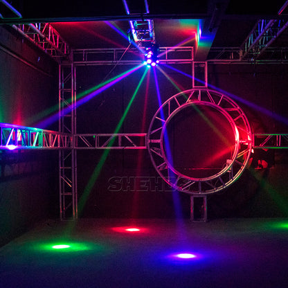 Alta qualidade led movendo a cabeça laser 18x12w rotação futebol rolo feixe discoteca dj festa flash luz