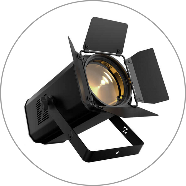 SHEHDS App Control 200W/300W COB Par Light with Barndoor Spot Zoom Stage Light