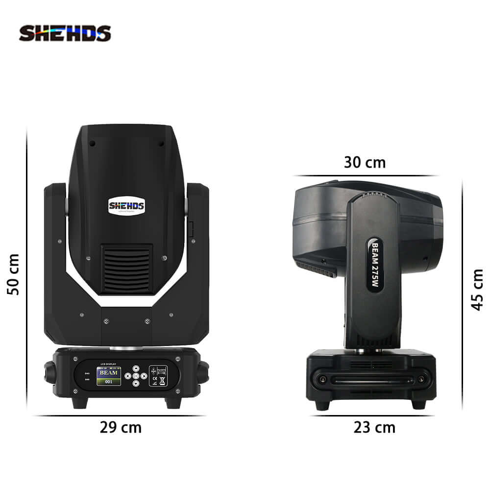 SHEHDS Beam 275W 10R Cabeça Móvel DJ com Duplos Prismas