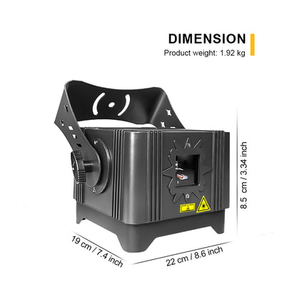 SHEHDS waterdichte laser 3W RGB-scanpatroon animatie laserlicht voor prestatiepodium bruiloft DJ nachtclub
