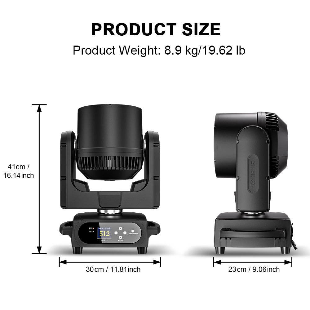 JMS WEBB Waterproof 7x40W Bee Eye Moving Head Light RGBW/RGBL/RGBLAC Zoom Wash Stage Lighting