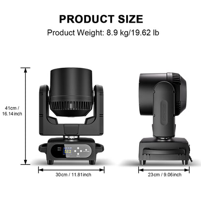 JMS WEBB Waterproof 7x40W Bee Eye Moving Head Light RGBW/RGBL/RGBLAC Zoom Wash Stage Lighting