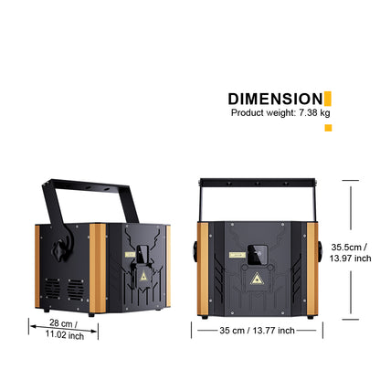 Constellaser 12W RGB Animation High Power Laser Light For Wedding DJ Club Theater Performance Stage