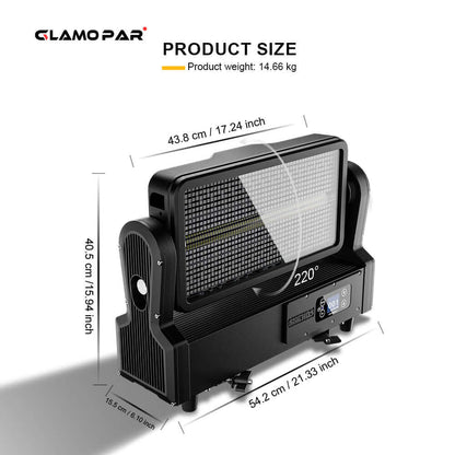 GLAMOPAR Waterproof LED 1000W RGB Strobe Moving  Head Lighting