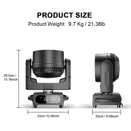 Upgrade SHEHDS Waterproof LED Moving Head Light 19x15W / 20W / 25W Beam Wash Zoom IP65 Stage Lighting