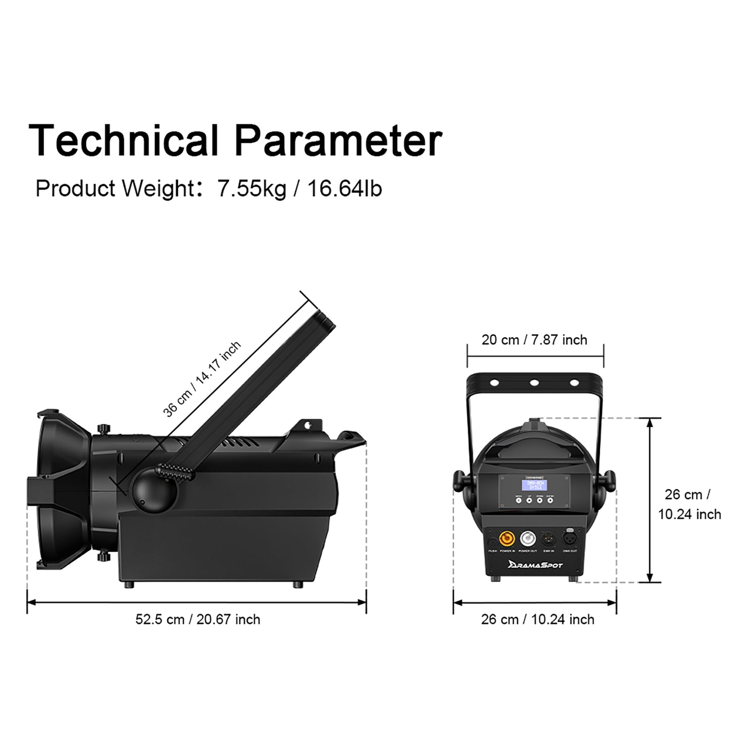 SHEHDS 250W/350W LED Spotlight RGBWAUV/RGBLAC/RGBW/RGBL/Warm+Cool White Stage Lighting with Barndoors & Pulse Strobe
