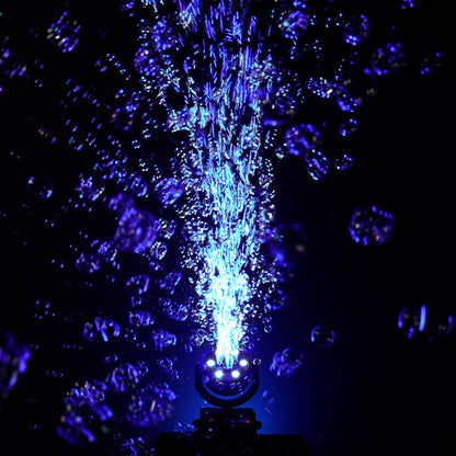 SHEHDS LED 100W Moving Head Bubble Machine – blue bubble effect