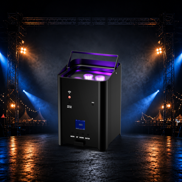 SHEHDS Wireless Battery LED Uplight Par Light 6x18W 6-in-1 RGBAW+UV mit Fernbedienung