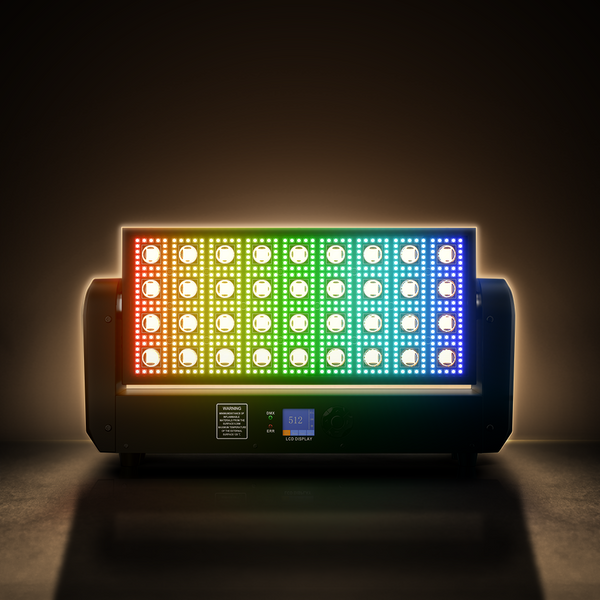 SHEHDS 200W 36 LED Strobe Beam Light 5050RGB 0.3W Wash Moving Head Stage Lighting For DJs