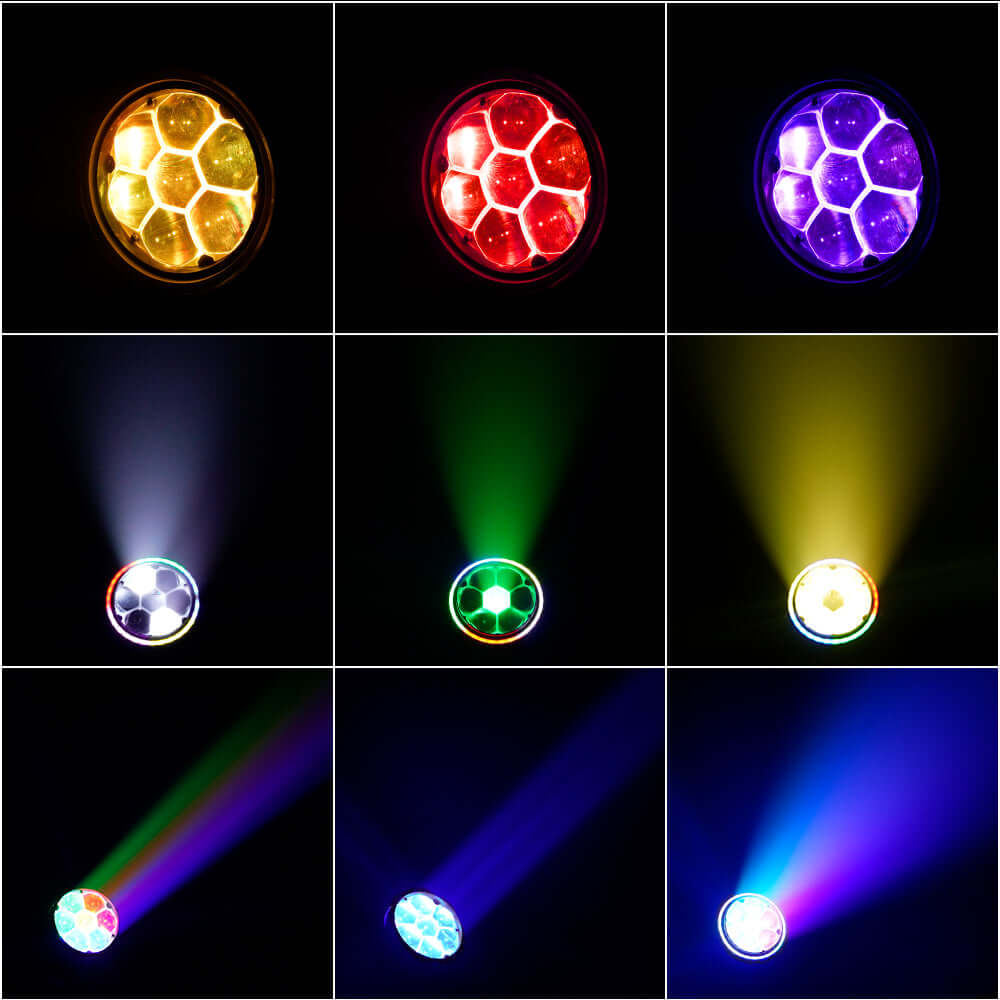 JMS WEBB Waterproof 7x40W LED Moving Head Light Beam Wash Zoom