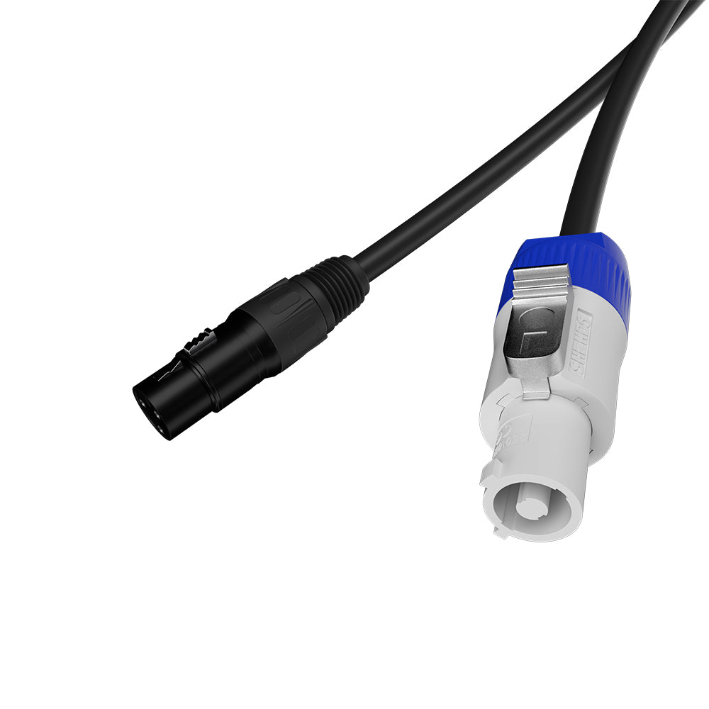 Hand in Hand Power Cables with Blue White Head and Rubber Signal Combo Cables