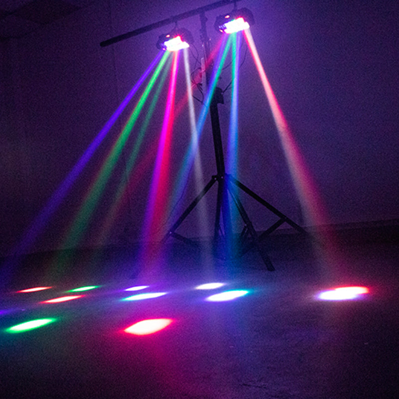 Mini feixe de LED 8x6W luz aranha RGBW Laser DJ Show iluminação de cabeça móvel para teatro de igreja