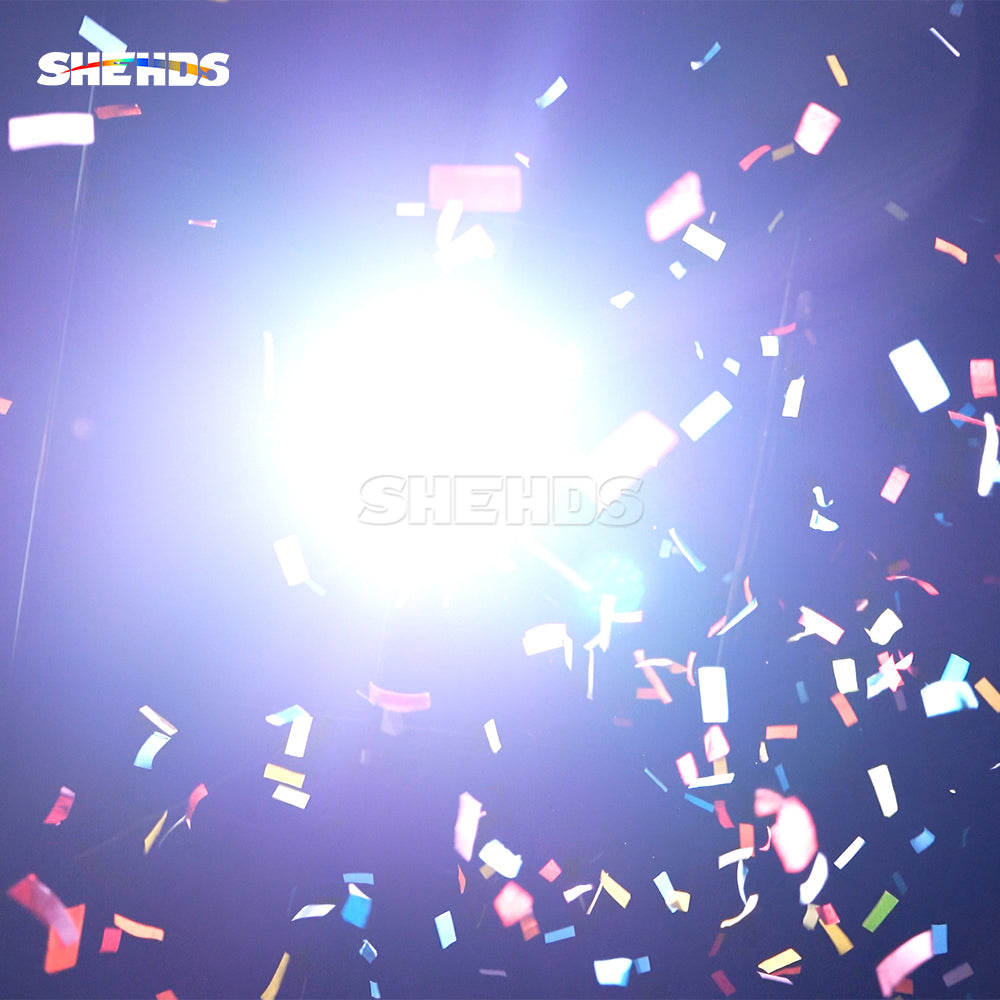 SHEHDS Rechargeable RGB Confetti Machine High-strength Aluminum Alloy Body