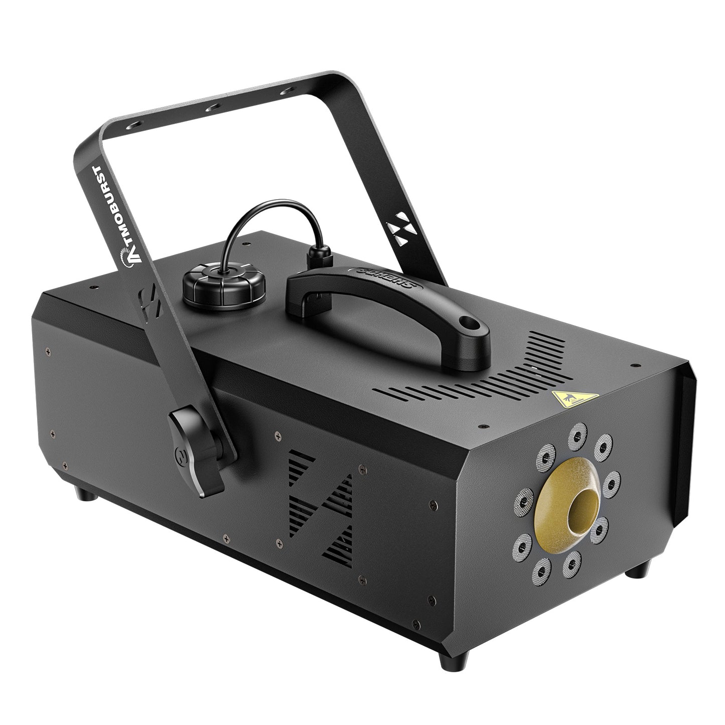 SHEHDS 1500W RGB LED Fog Machine with 9x3W Lights DMX & Remote Control Fog Effect Machine for Stage Shows Weddings