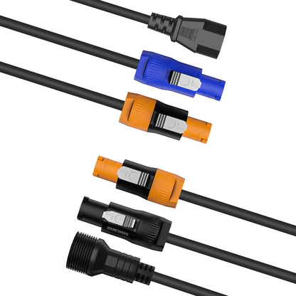 Power Con Plug Cables Waterproof / Standard Connector for Stage Lighting
