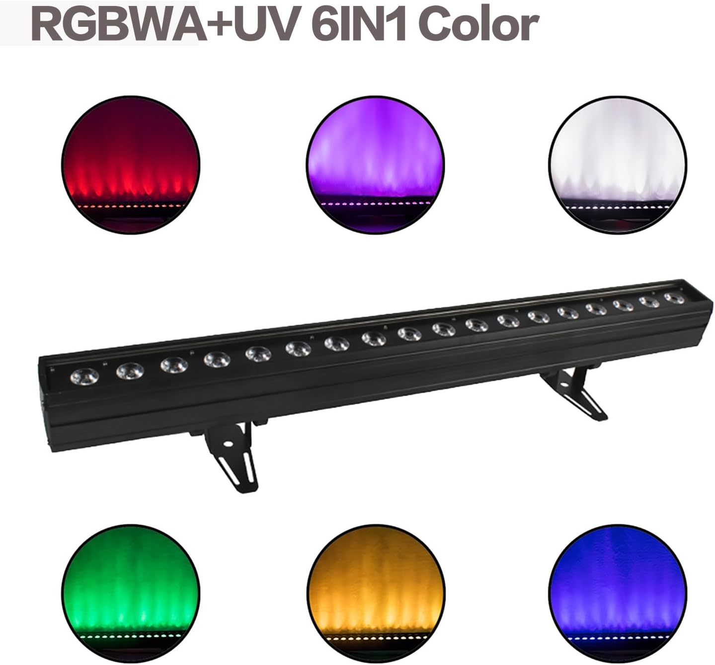 LED Wall Wash Light Bar 6in1 RGBWA+UV Stage Effect Lighting