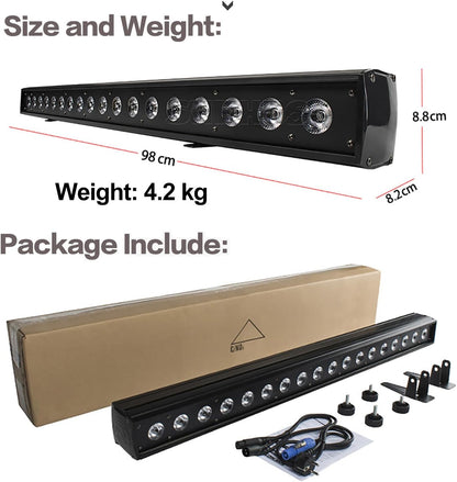 LED Wall Wash Light Bar 6in1 RGBWA+UV Stage Effect Lighting