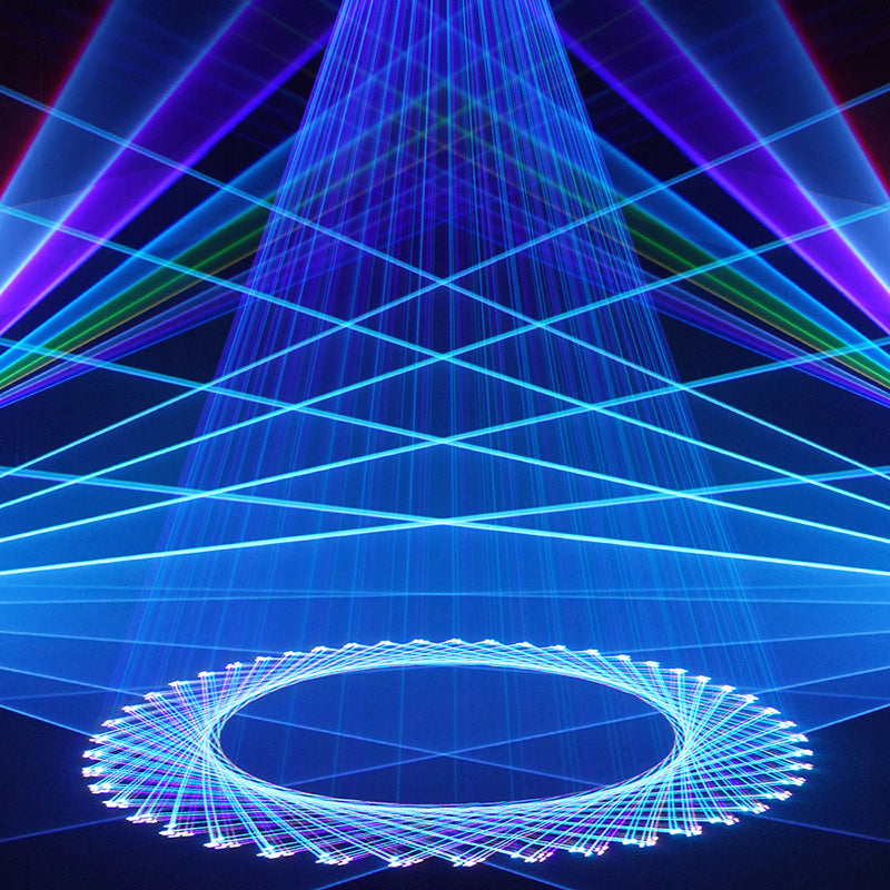 Constellaser Láser semiconductor de animación RGB de 6 W con conector Art Net DMX512, ILDA y RJ45 