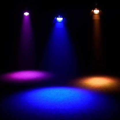 SHEHDS 250W/350W LED Spotlight RGBWAUV/RGBLAC/RGBW/RGBL/Warm+Cool White Stage Lighting with Barndoors & Pulse Strobe