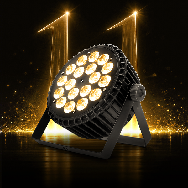 SHEHDS 18x18W Aluminum Alloy LED Flat Par DMX512 DJ Par Cans Wash Light