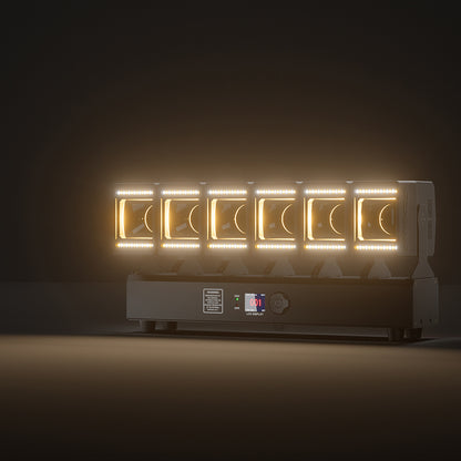 GalaxyJet LED 6x60W RGBW 6 Moving Head Light Bar Beam & Wash Stage Lighting For Wedding Bar