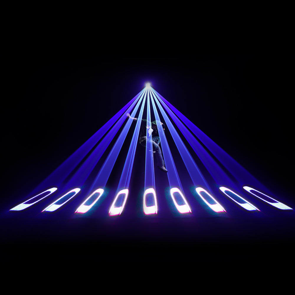 ConstelLaser impermeable 6W RGB animación luz láser recargable carcasa de una pieza pantallas táctiles
