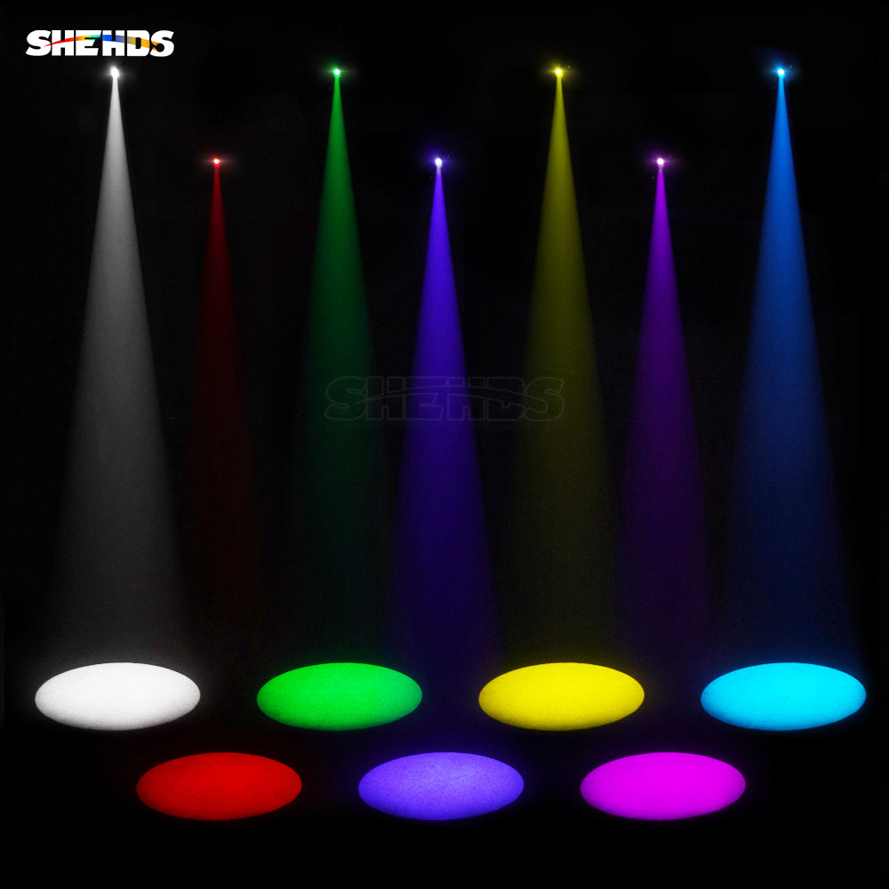 SHEHDS Spot LED à 8 prismes 160 W Gobo avec anneau LED et écran LCD à tête mobile pour éclairage d'effet de scène pour DJ Disco scène de mariage boîte de nuit