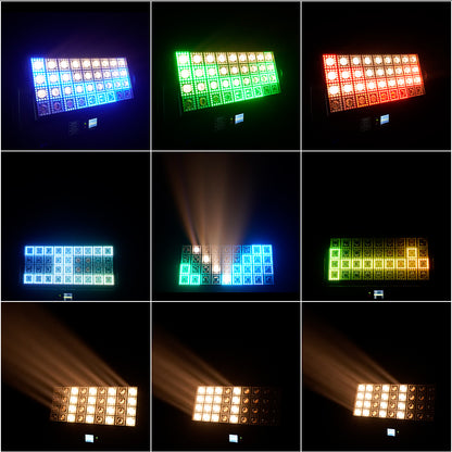 SHEHDS 200W 36 LED Strobe Beam Light 5050RGB 0.3W Wash Moving Head Stage Lighting For DJs