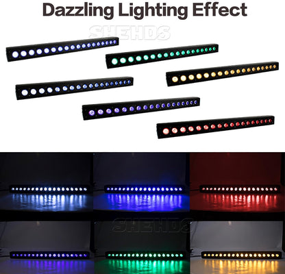 LED Wall Wash Light Bar 6in1 RGBWA+UV Stage Effect Lighting