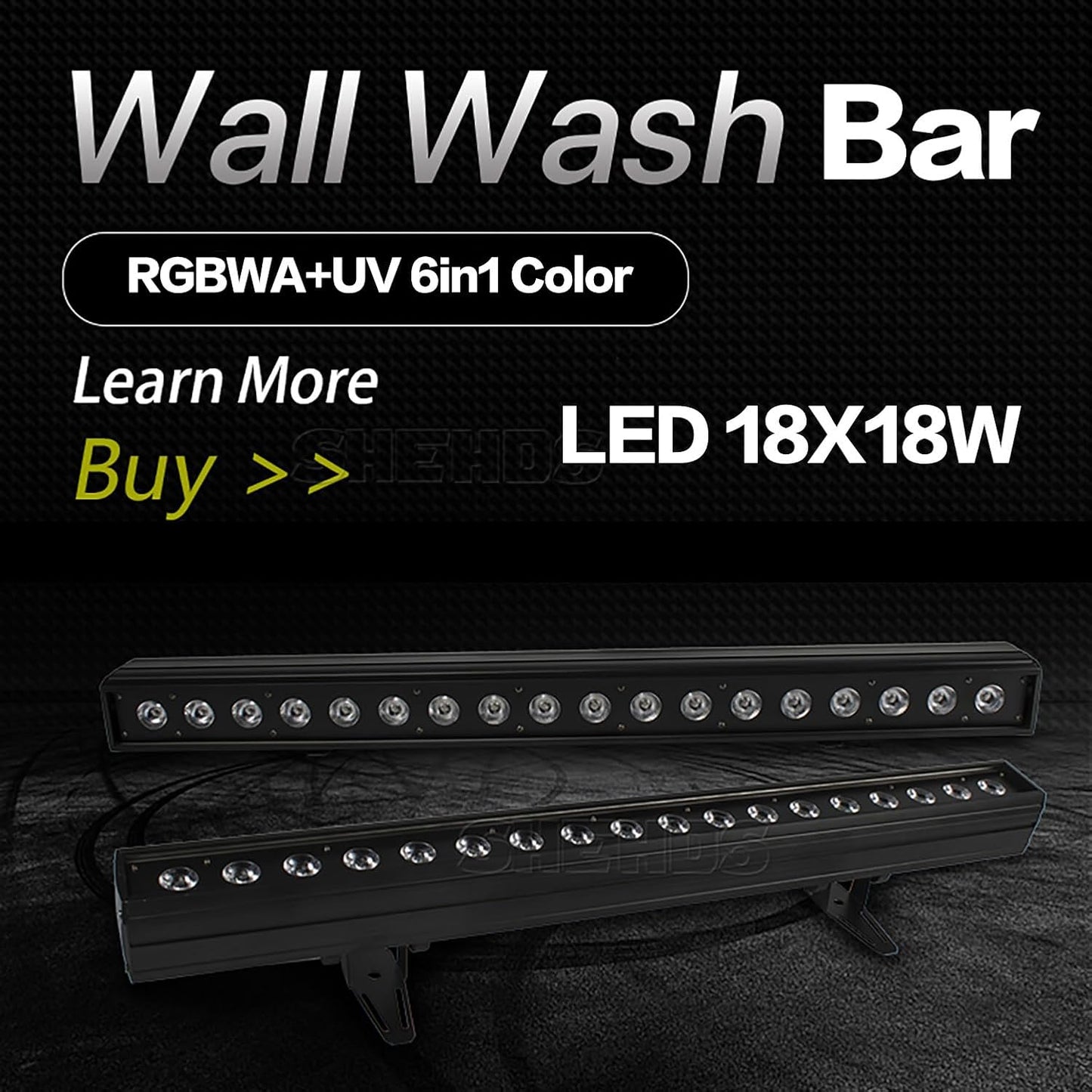 LED Wall Wash Light Bar 6in1 RGBWA+UV Stage Effect Lighting