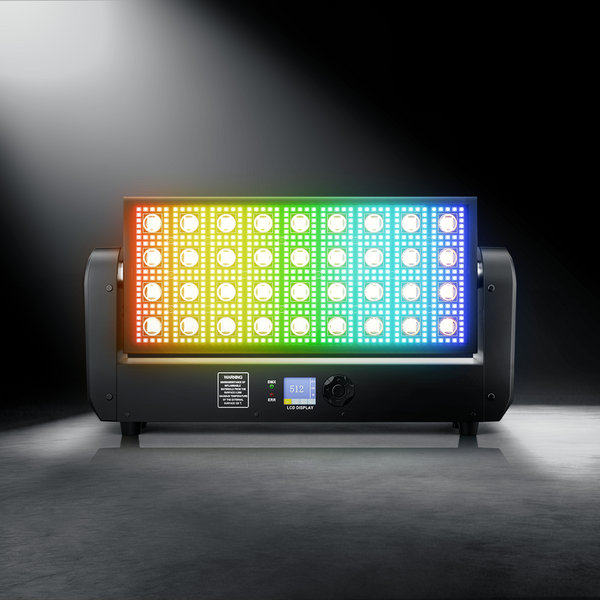 SHEHDS 200W 36 LED Strobe Beam Light 5050RGB 0.3W Wash Moving Head Stage Lighting For DJs