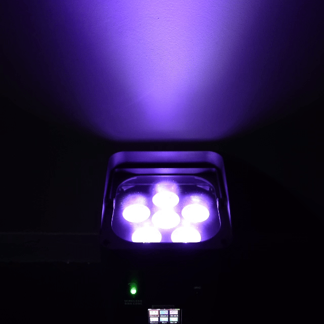 SHEHDS Draadloze Accu LED Uplight Par Light 6x18W 6in1 RGBAW+UV Met Afstandsbediening